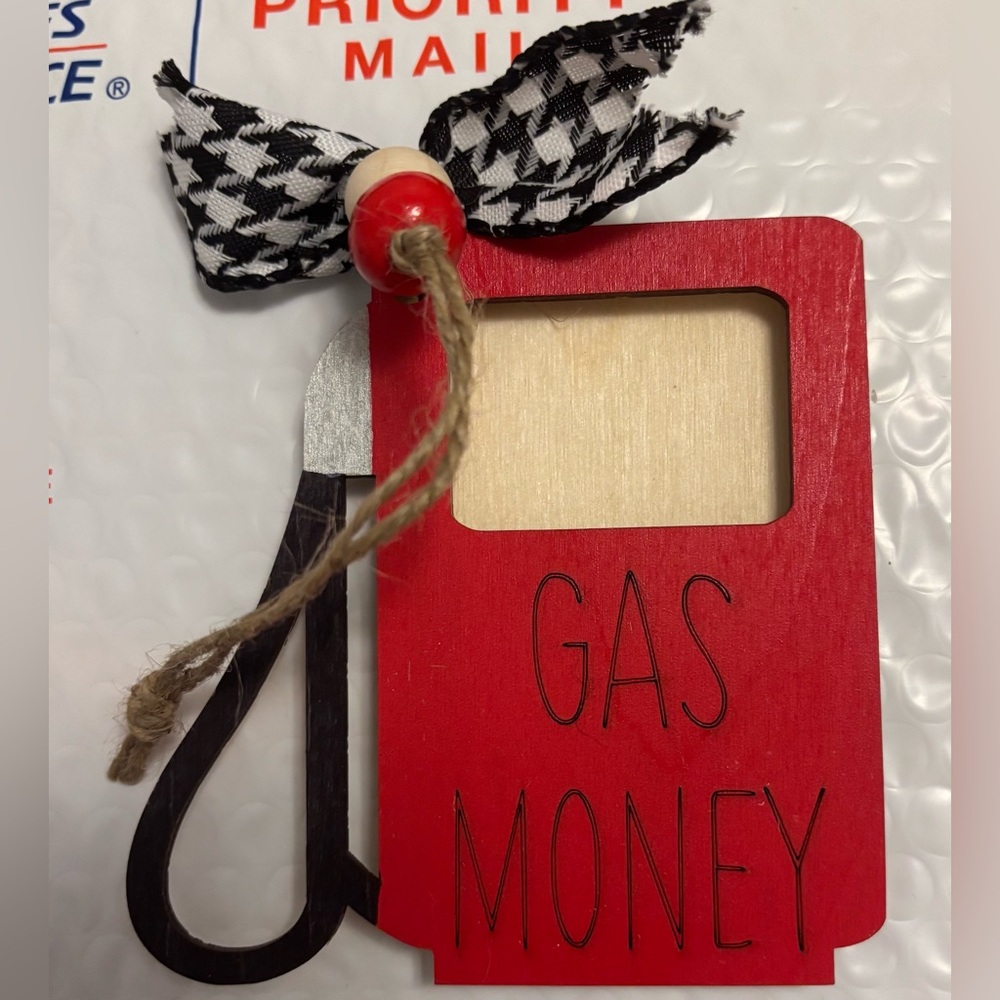 Gas Money Wooden Holder